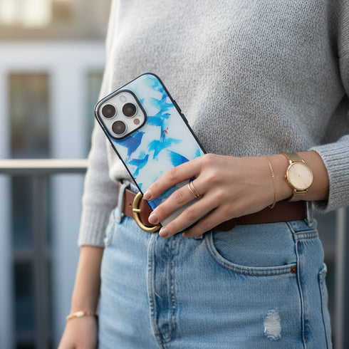 Bluebird Bliss <br> Epoxidharz iPhone-Hülle