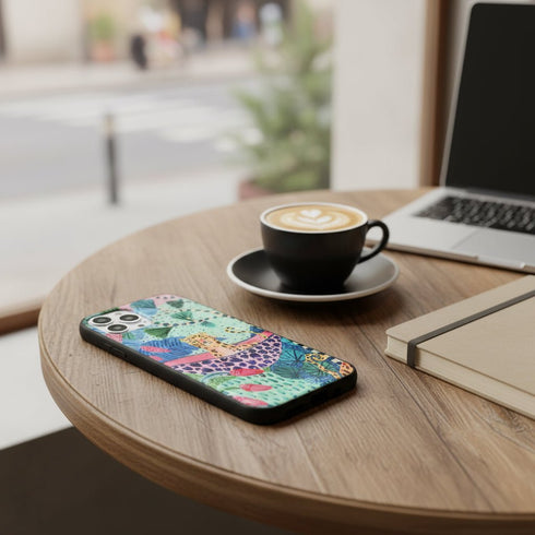 Cozy Cheetah <br> Epoxy resin iPhone case