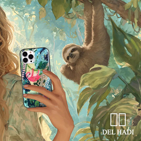 Cozy Sloth <br> Epoxidharz iPhone-Hülle